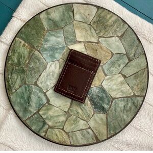 Relic Men’s Leather Magnetic Card Case with Money Clip Wallet, Brown